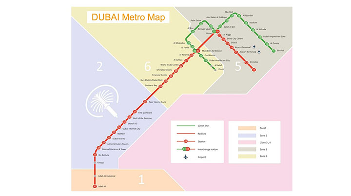 آشنایی با خطوط مختلف نقشه مترو دبی